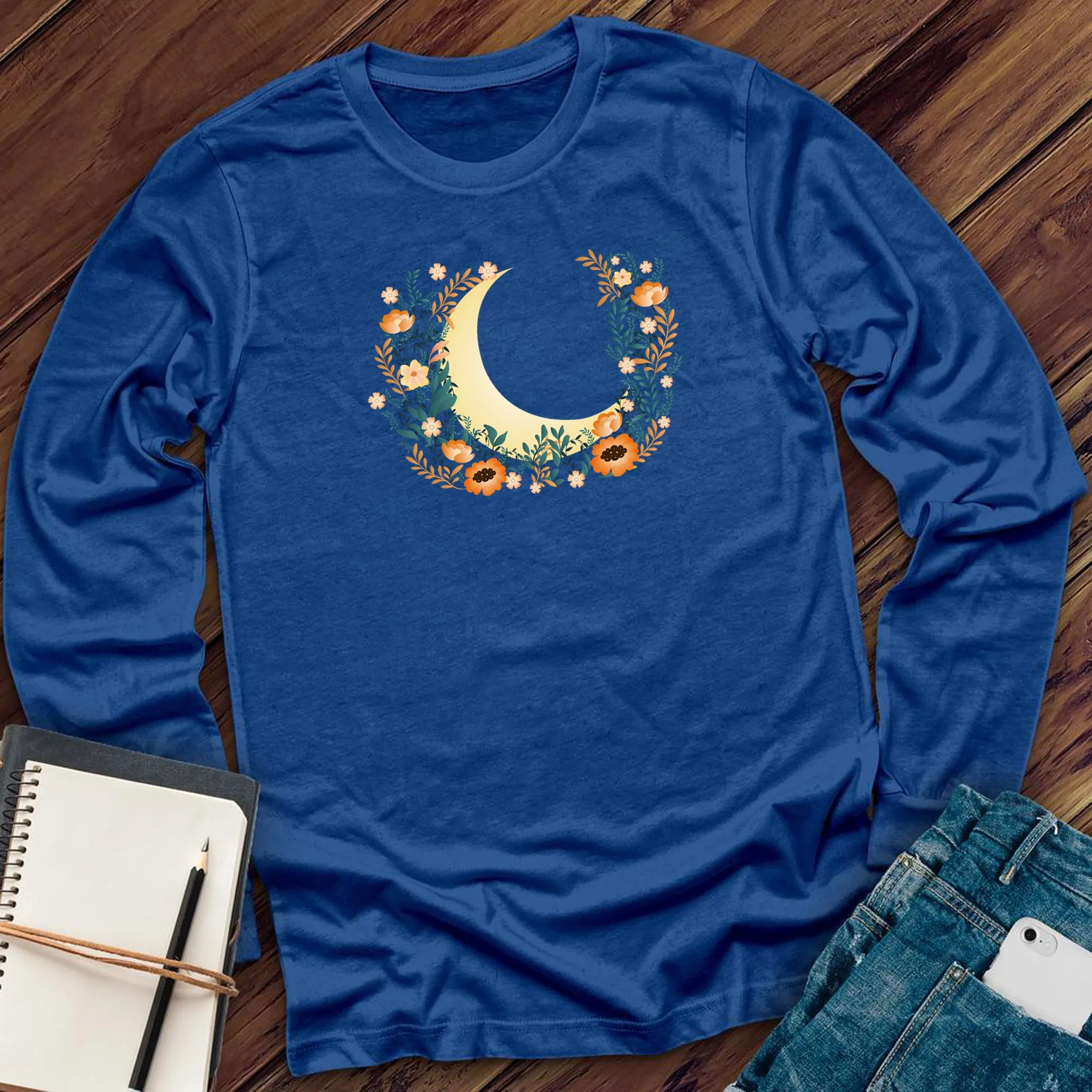 Moon Flower Wreath Long Sleeve