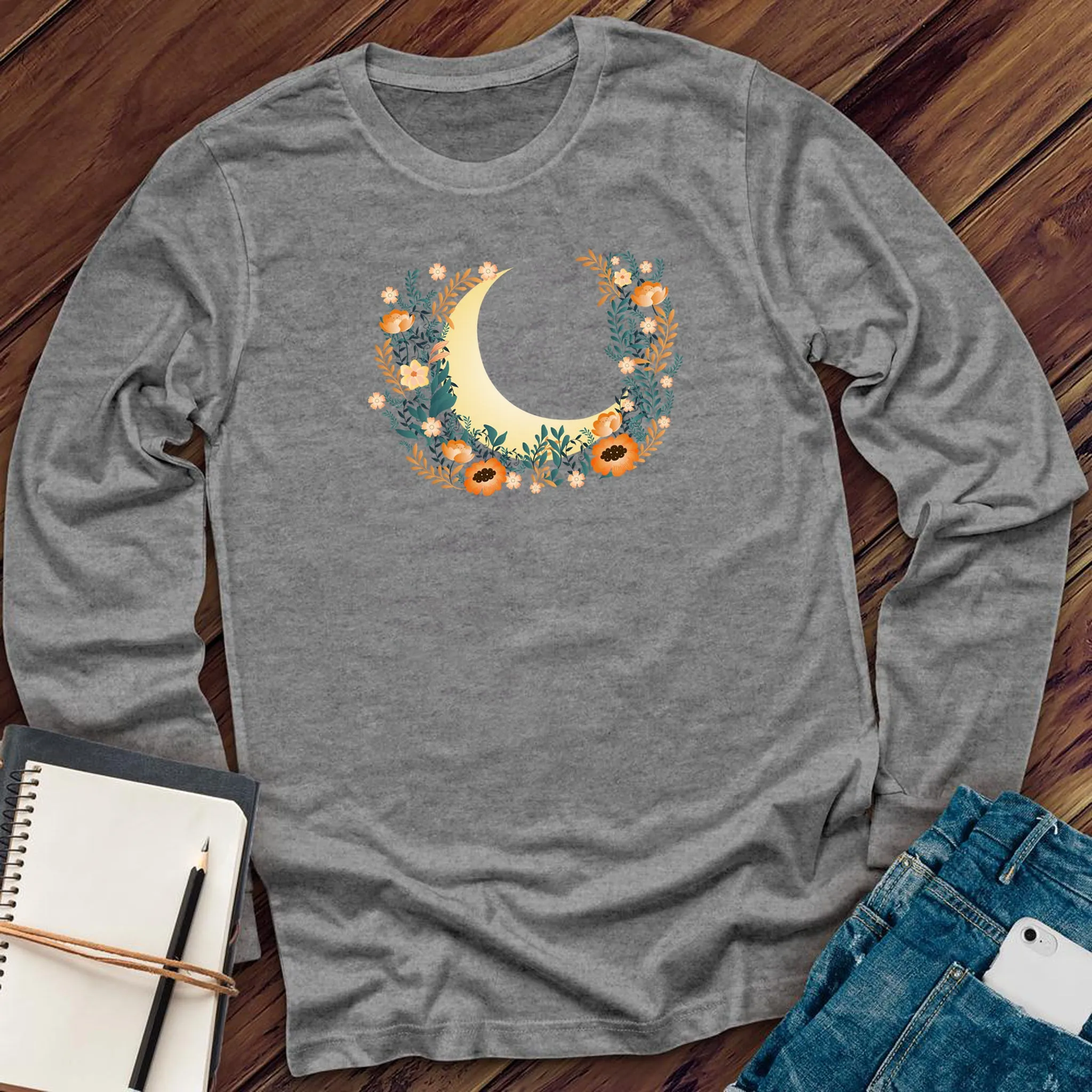 Moon Flower Wreath Long Sleeve