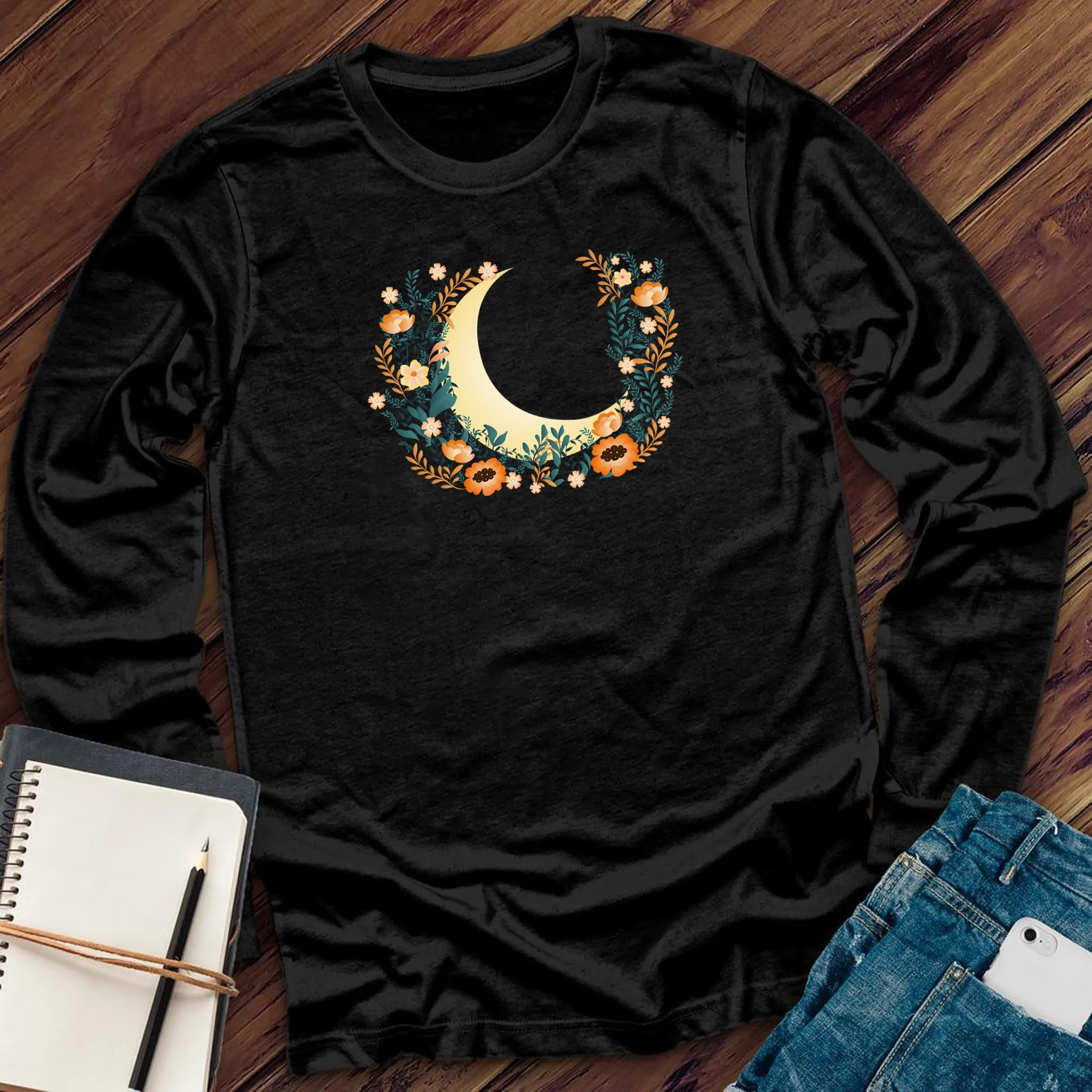 Moon Flower Wreath Long Sleeve