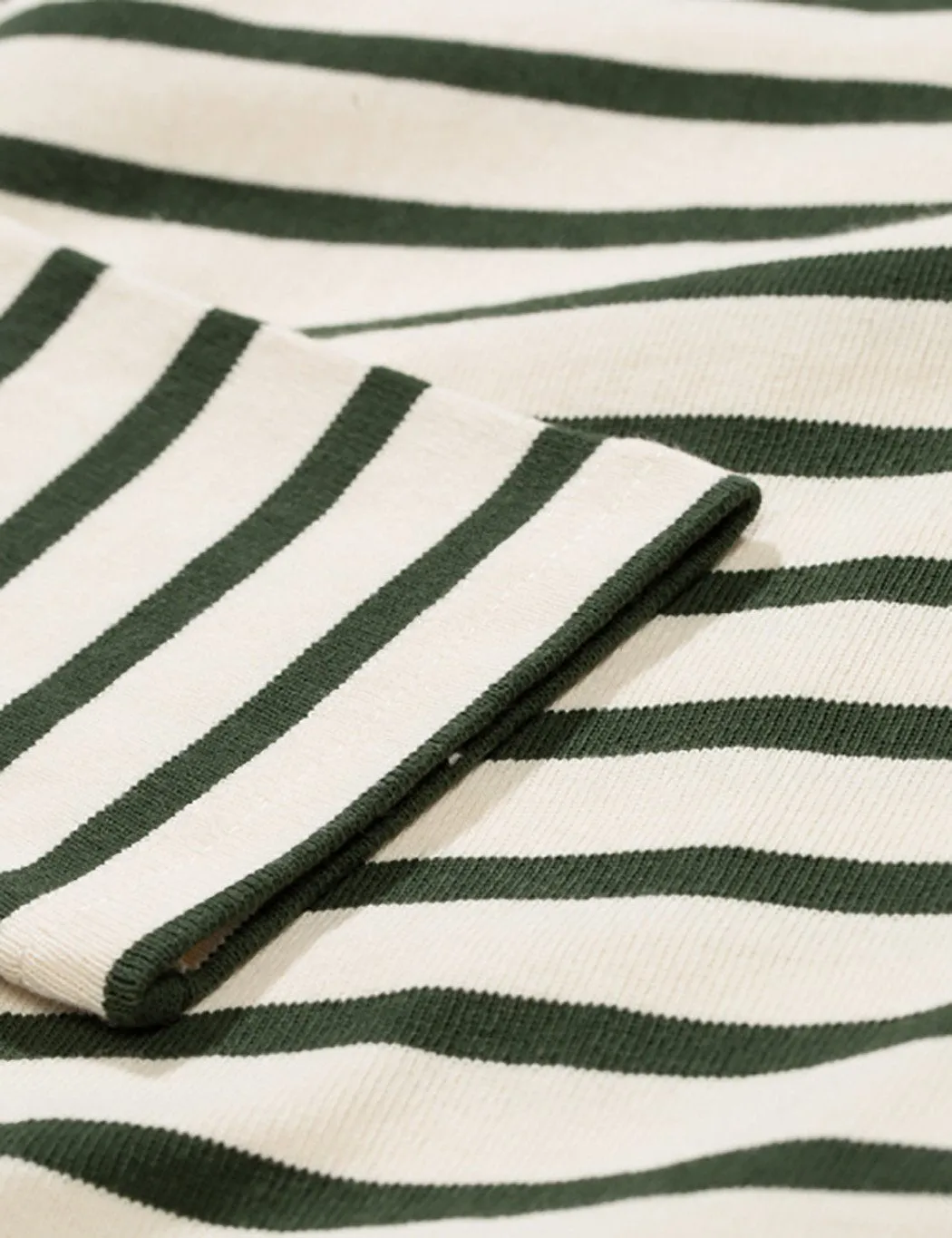 Norse Projects Godtfred Long Sleeve T-Shirt - Ecru/Forest Green