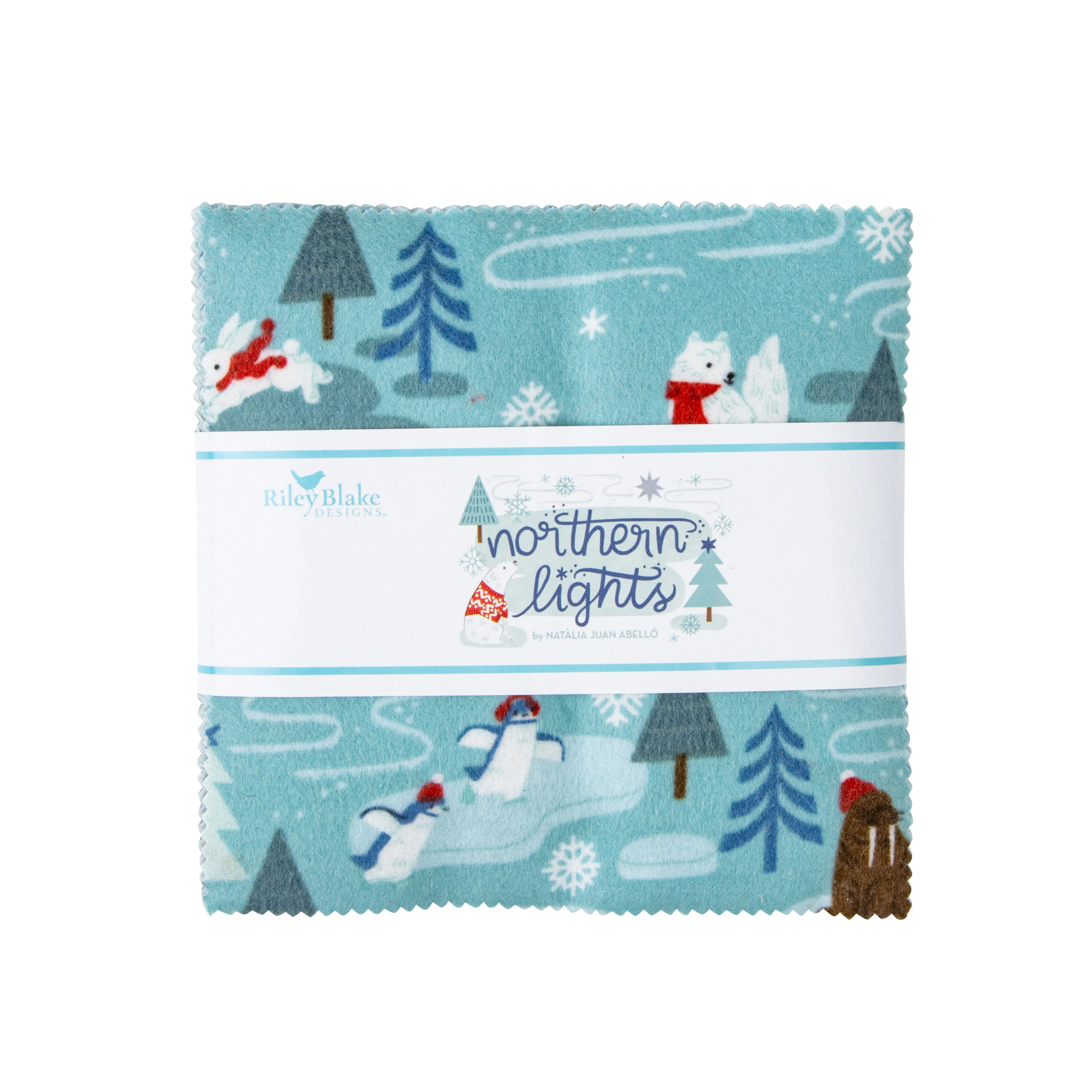 Northern Lights Flannel | 5" Charm Pack by Natàlia Juan Abelló for Riley Blake | 42 pcs