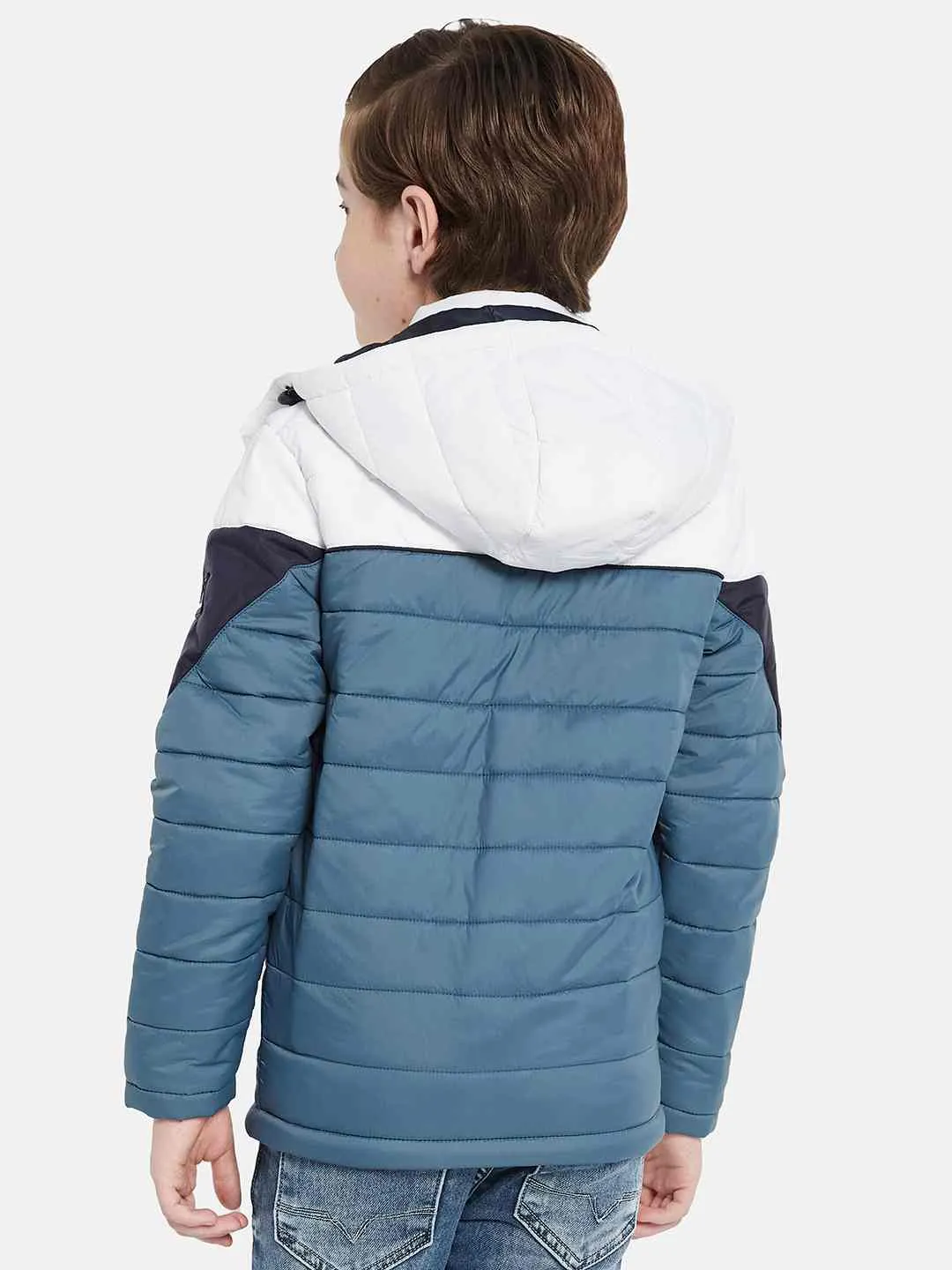Octave Boys Hooded Colourblocked Puffer Jacket