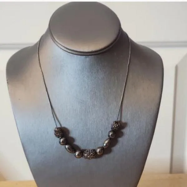 Paparazzi Space Glam Black Necklace & Earrings Set