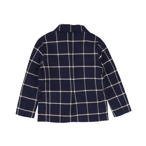 PERNILLE BLUE WHITE PLAID BLAZER [Final Sale]