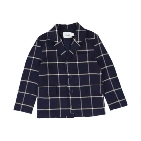 PERNILLE BLUE WHITE PLAID BLAZER [Final Sale]