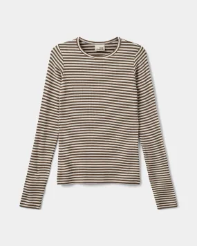 PETRICIASY T-SHIRT LONG SLEEVE - Army Stripe