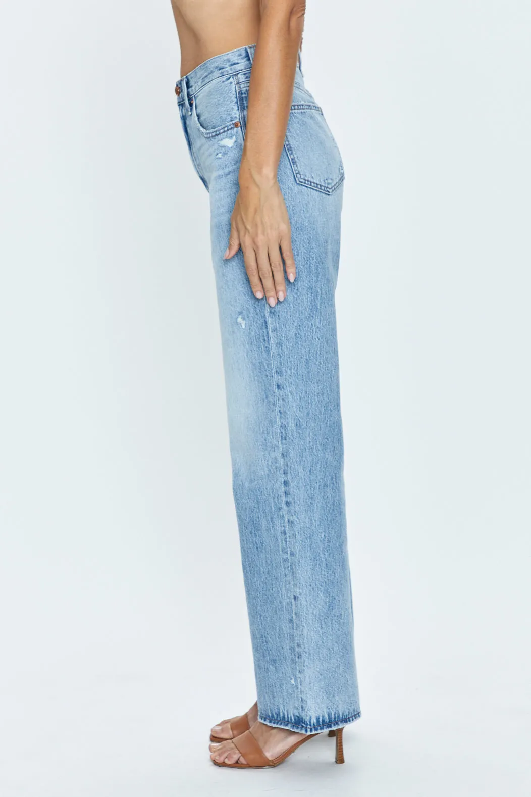 Pistola Grayson High Rise Baggy Jeans in Escapade Distressed