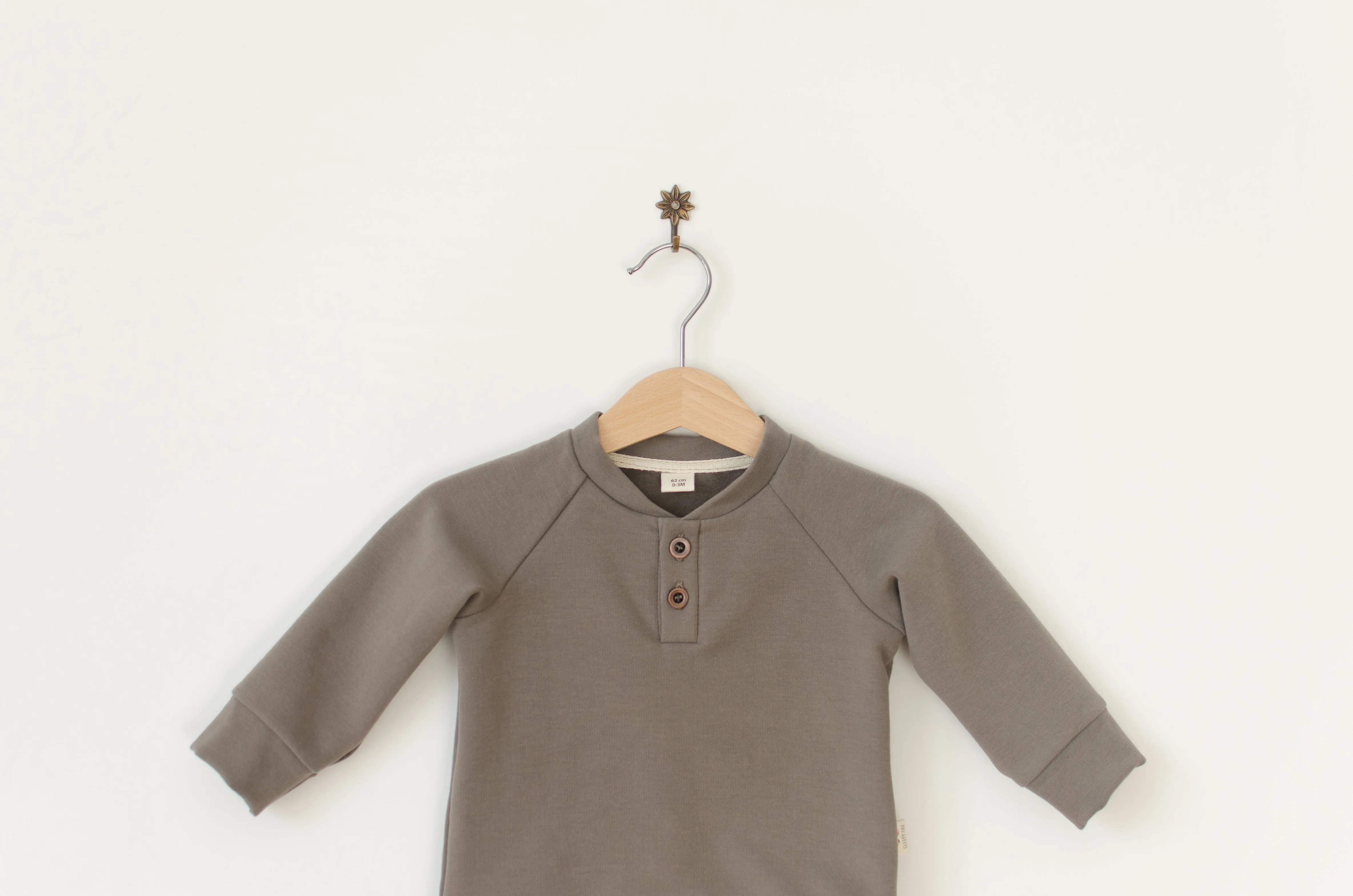 Placket neck sweater