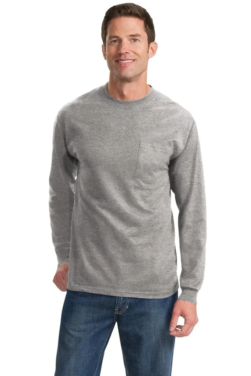 Port & Company ®  Tall Long Sleeve Essential Pocket Tee. PC61LSPT