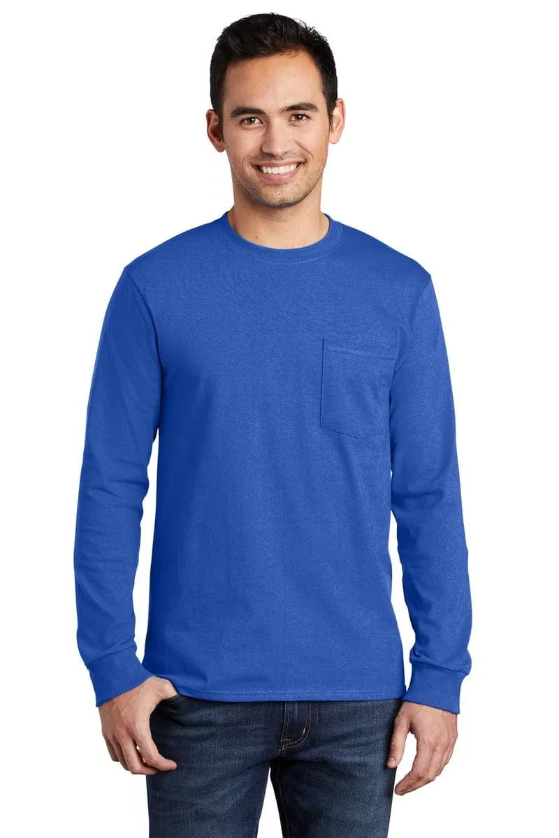 Port & Company ®  Tall Long Sleeve Essential Pocket Tee. PC61LSPT