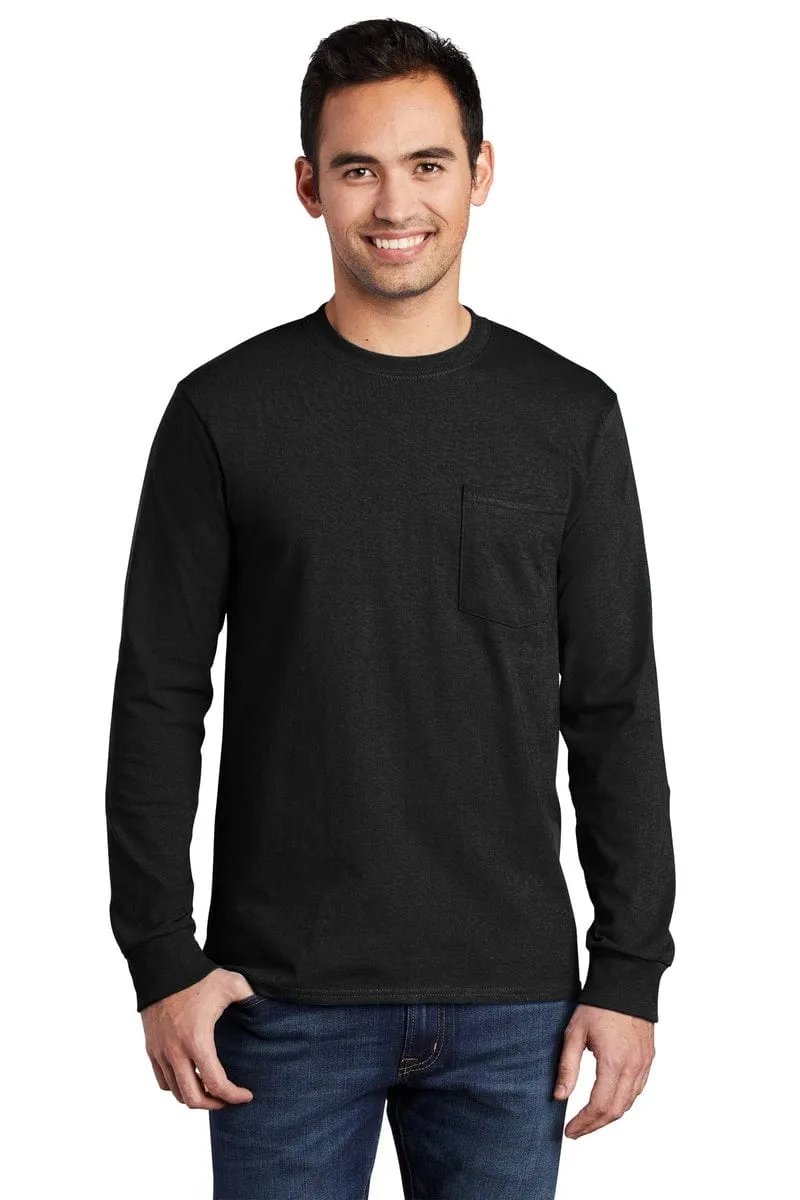 Port & Company ®  Tall Long Sleeve Essential Pocket Tee. PC61LSPT