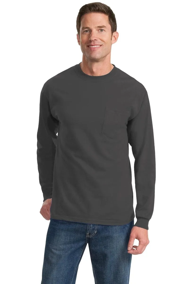 Port & Company ®  Tall Long Sleeve Essential Pocket Tee. PC61LSPT