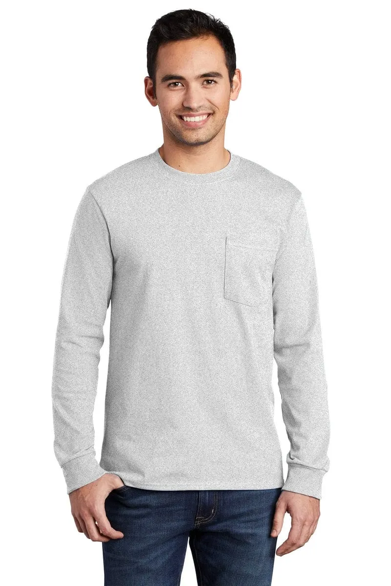 Port & Company ®  Tall Long Sleeve Essential Pocket Tee. PC61LSPT