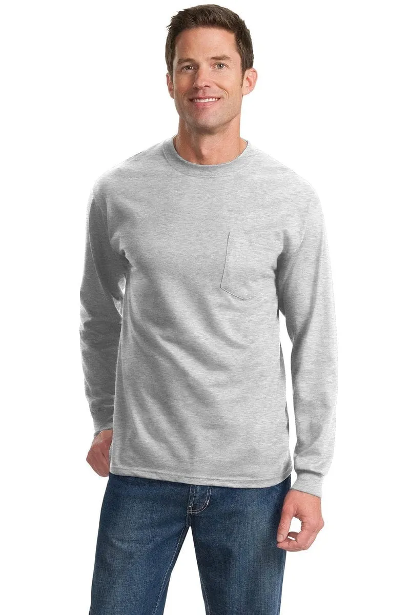 Port & Company ®  Tall Long Sleeve Essential Pocket Tee. PC61LSPT