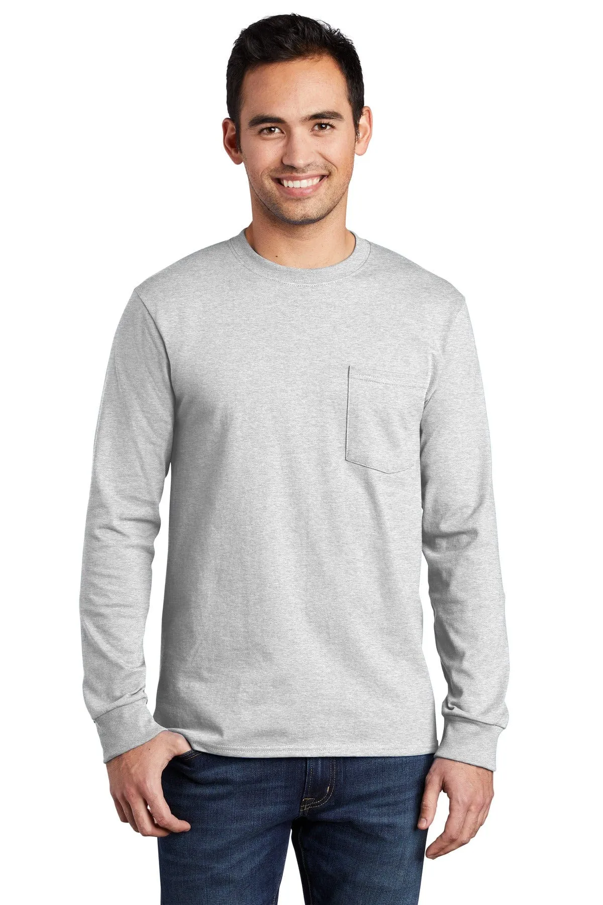 Port & Company ®  Tall Long Sleeve Essential Pocket Tee. PC61LSPT