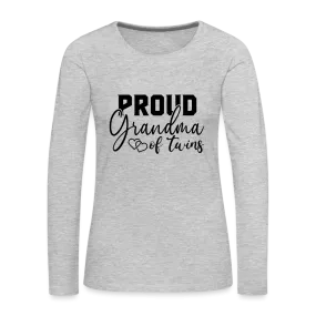 Proud Grandma of Twins Women's Premium Long Sleeve T-Shirt