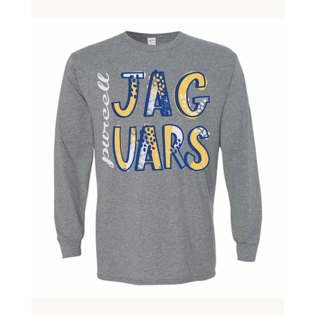 Purcell Jaguars - Splatter Long Sleeve T-Shirt