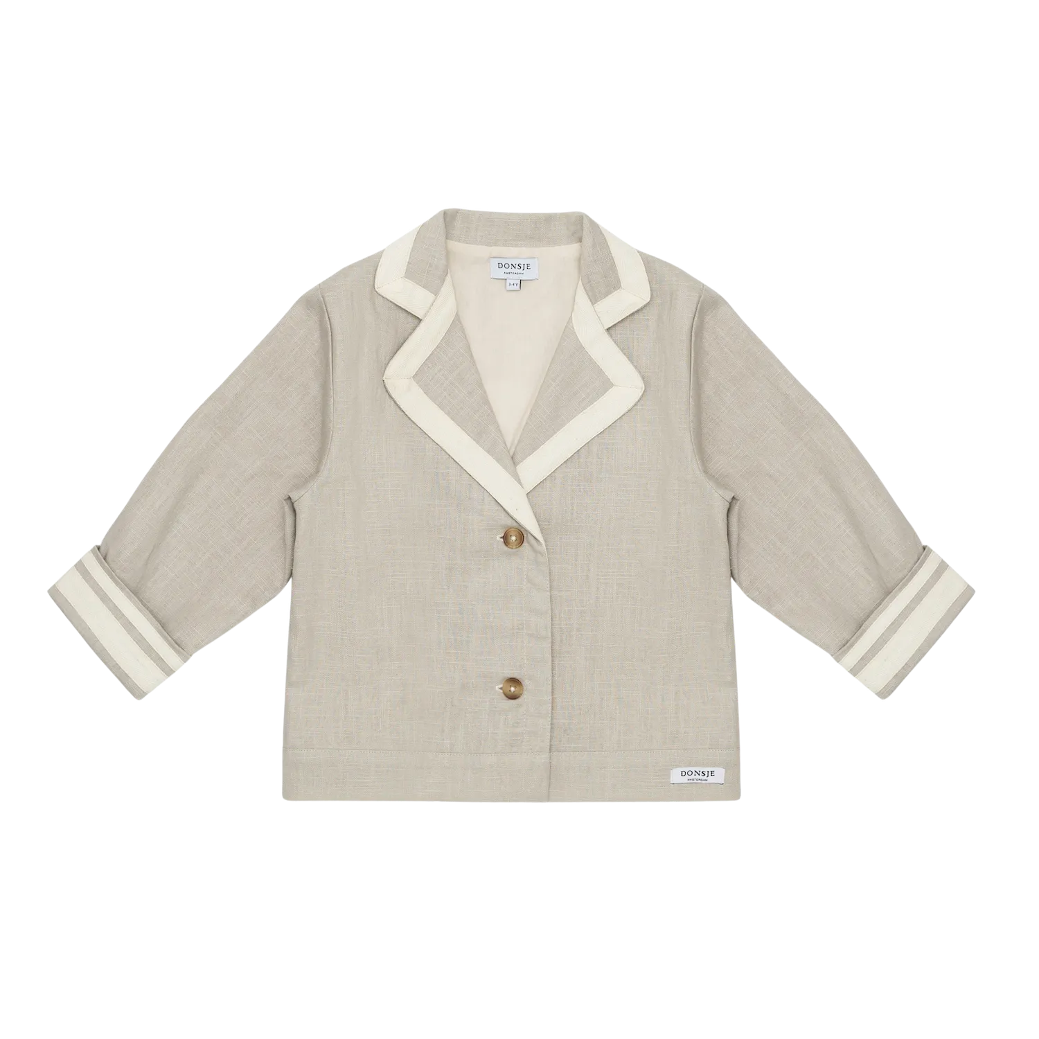 Quirijn Linen Blazer | Festive Koala | Soft Taupe