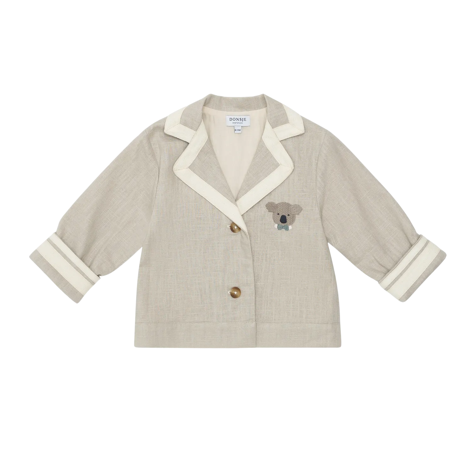 Quirijn Linen Blazer | Festive Koala | Soft Taupe