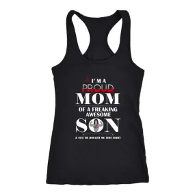 "I Am A Proud Mom" Racerback Tank Womens Shirt| Mom Shirts| 2022 Mother's Day Gift (6 Colors)