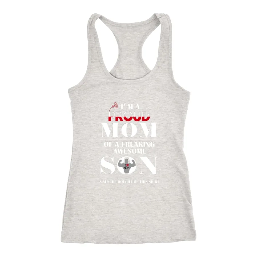 "I Am A Proud Mom" Racerback Tank Womens Shirt| Mom Shirts| 2022 Mother's Day Gift (6 Colors)