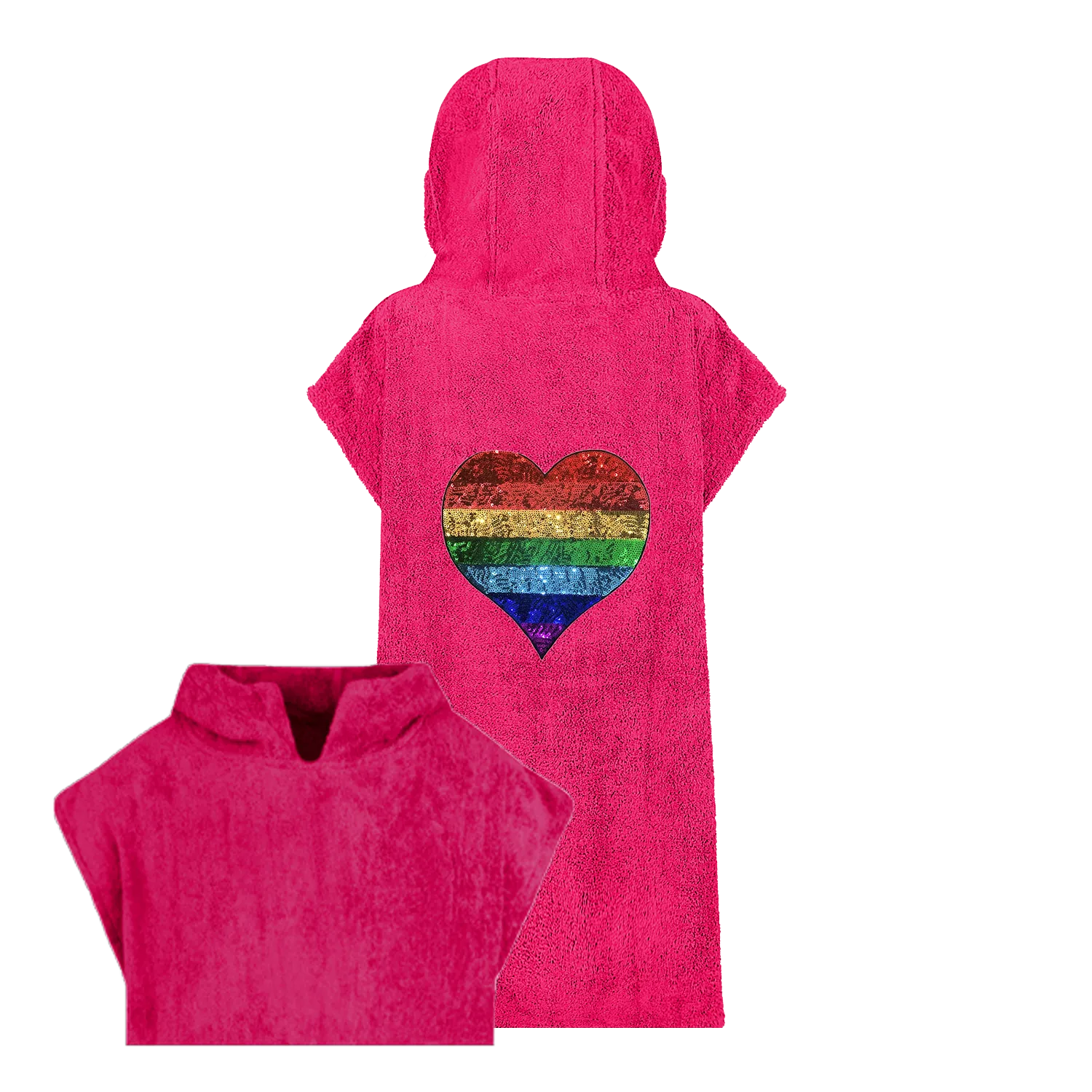 Rainbow Heart Beach Robe