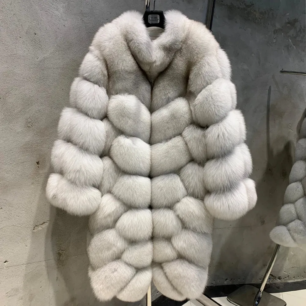 Real Fox Fur Coat for Women