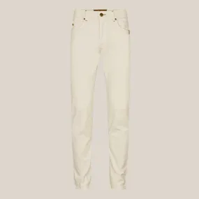 Recycled Cotton Mix 5-Pocket Twill Chino - Off-White