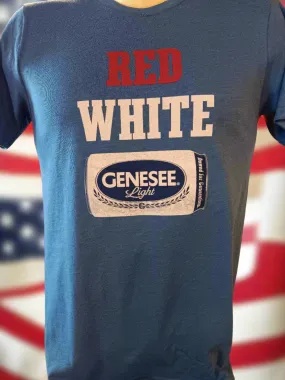 Red, White, and Genesee Light T-Shirt