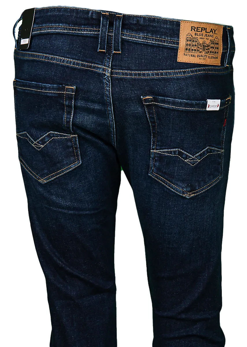 Replay Rocco Comfort Fit Blue Jeans For Men