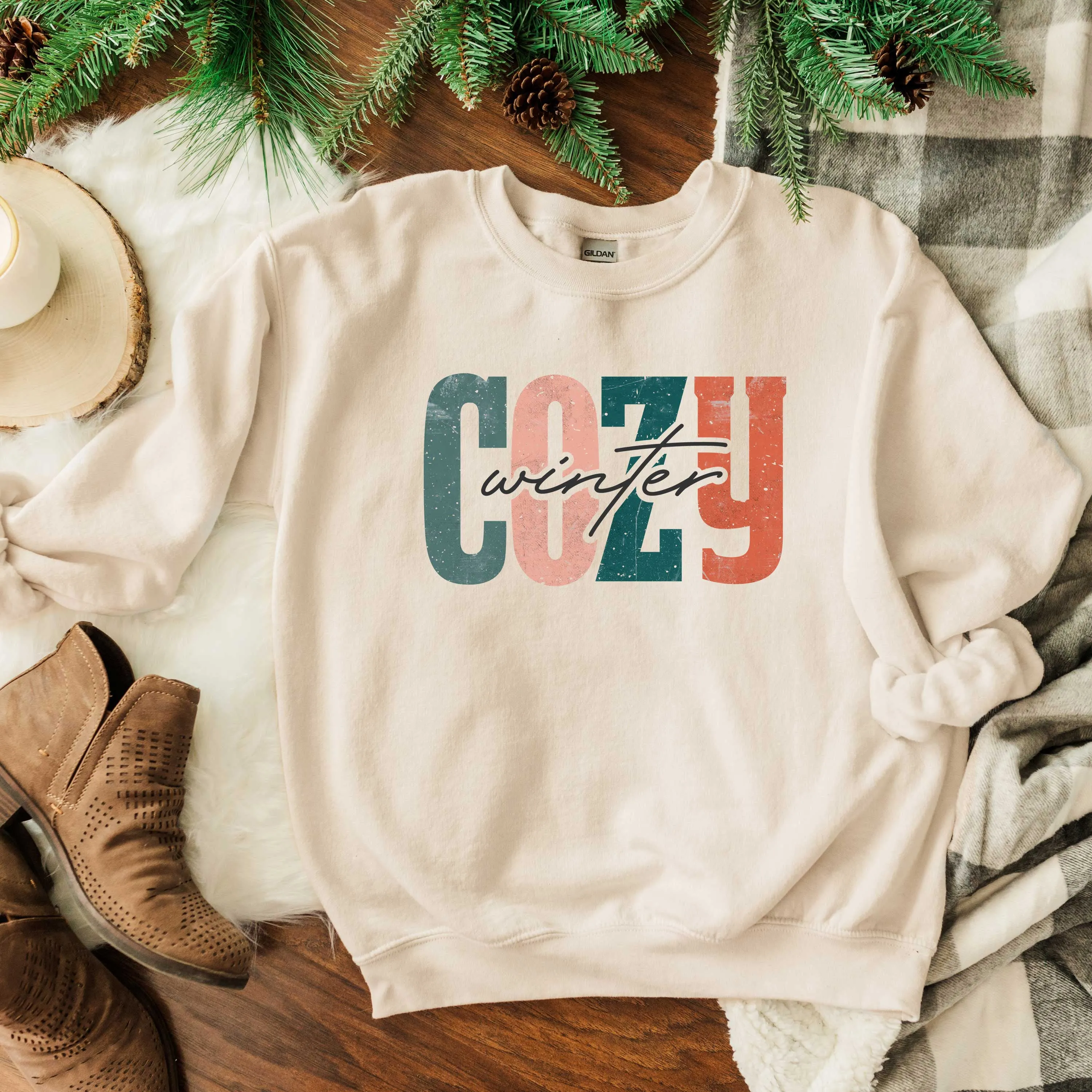 Retro Cozy Winter Colorful | Sweatshirt