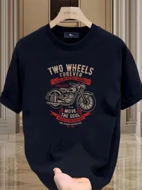 Retro Motorcycle Short Sleeve T-Shirt