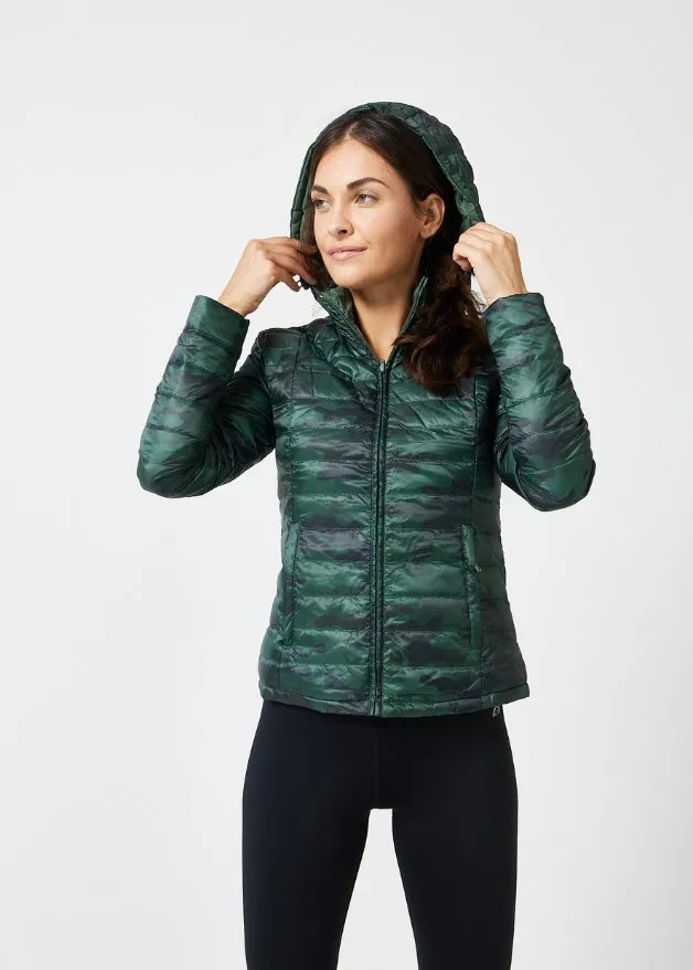 Reversible Emerald Army Duck Down Puffer Jacket