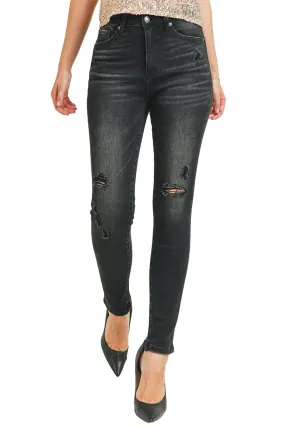 Risen Jeans - High Rise Vintage Washed Skinny Jeans - RDP1293