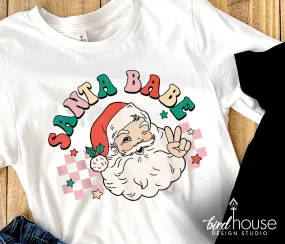 Santa Babe Shirt, Cute Groovy Christmas Graphic Tee