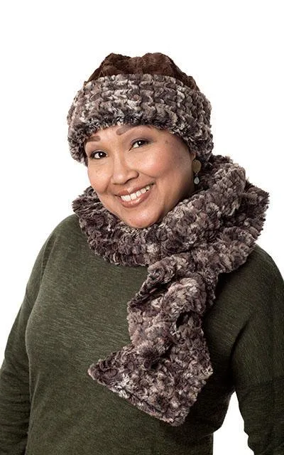 Scrunchy Scarf - Luxury Faux Fur in Calico