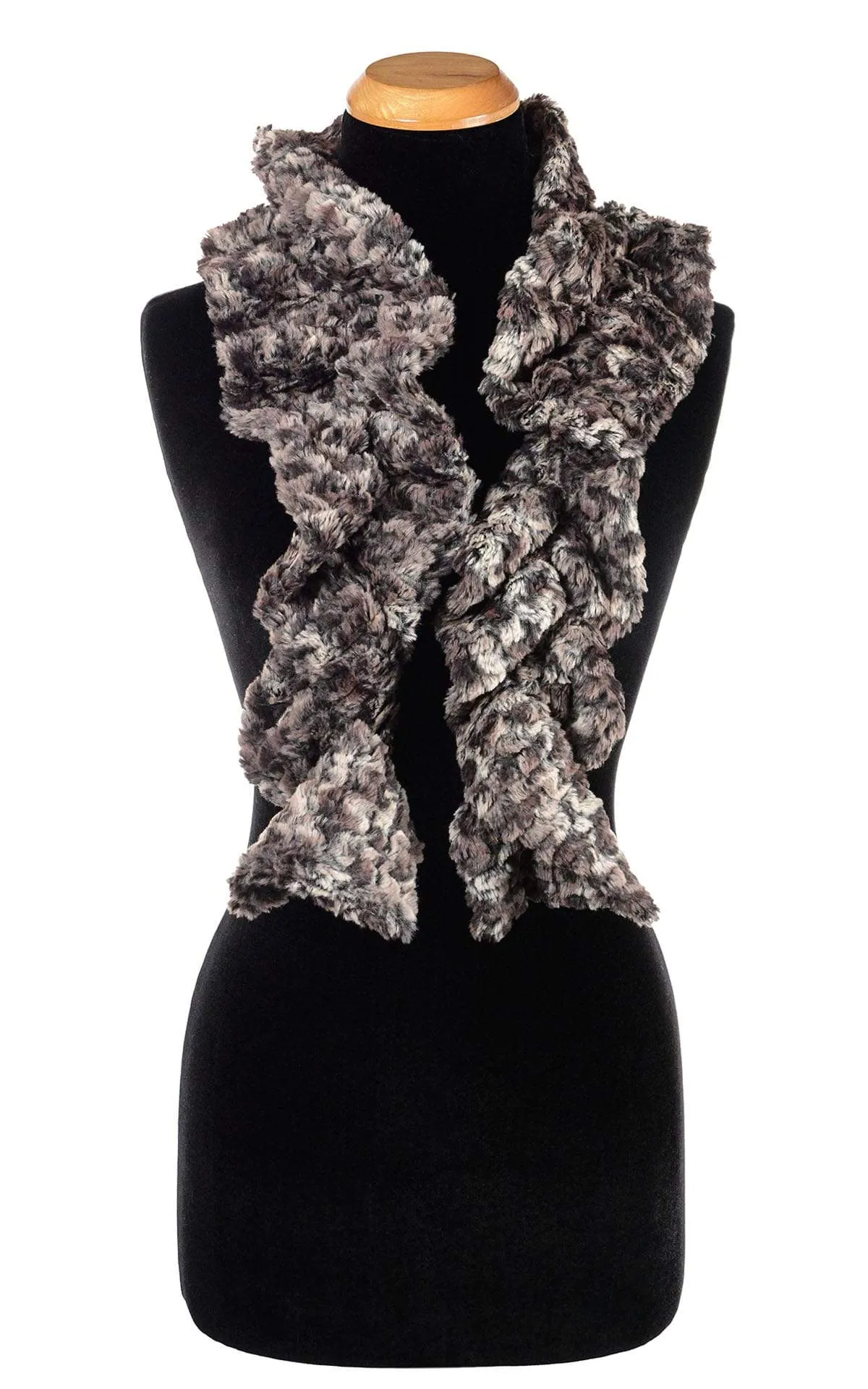 Scrunchy Scarf - Luxury Faux Fur in Calico