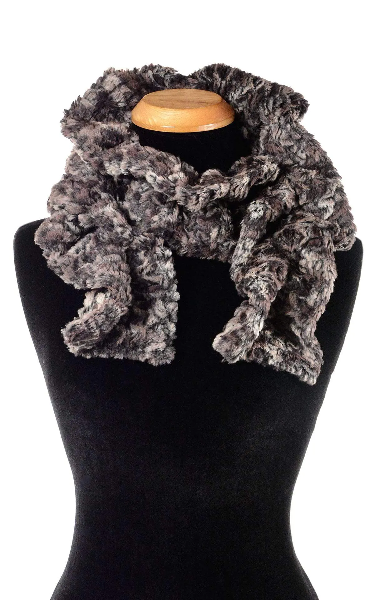 Scrunchy Scarf - Luxury Faux Fur in Calico