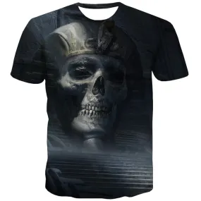 Skull T-shirt Men Terror Tshirt Anime Retro T-shirts Graphic Harajuku T-shirts 3d