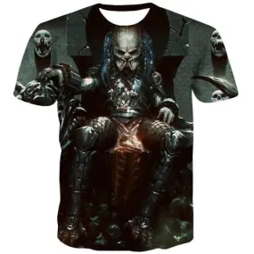 Skull T shirts Men Military Tshirt Anime Metal T shirts Funny Rock T-shirts 3d Hip Hop Tshirts Novelty Short Sleeve Hip hop Mens