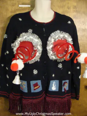 Snowmen and Snowflakes Funny Naughty Ugly Christmas Sweater