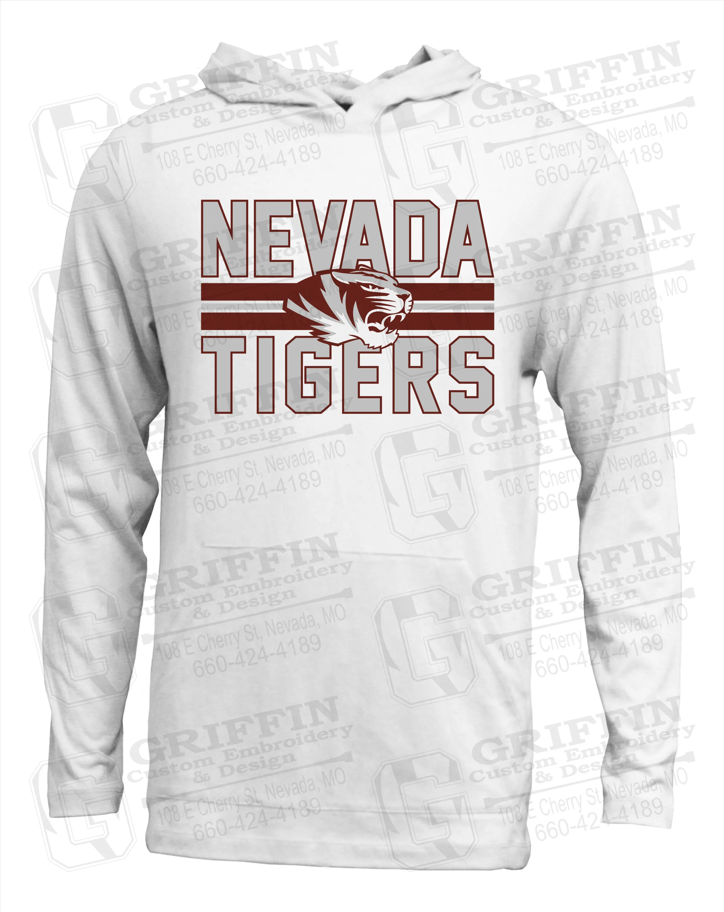 Soft-Tek T-Shirt Hoodie - Nevada Tigers 23-M