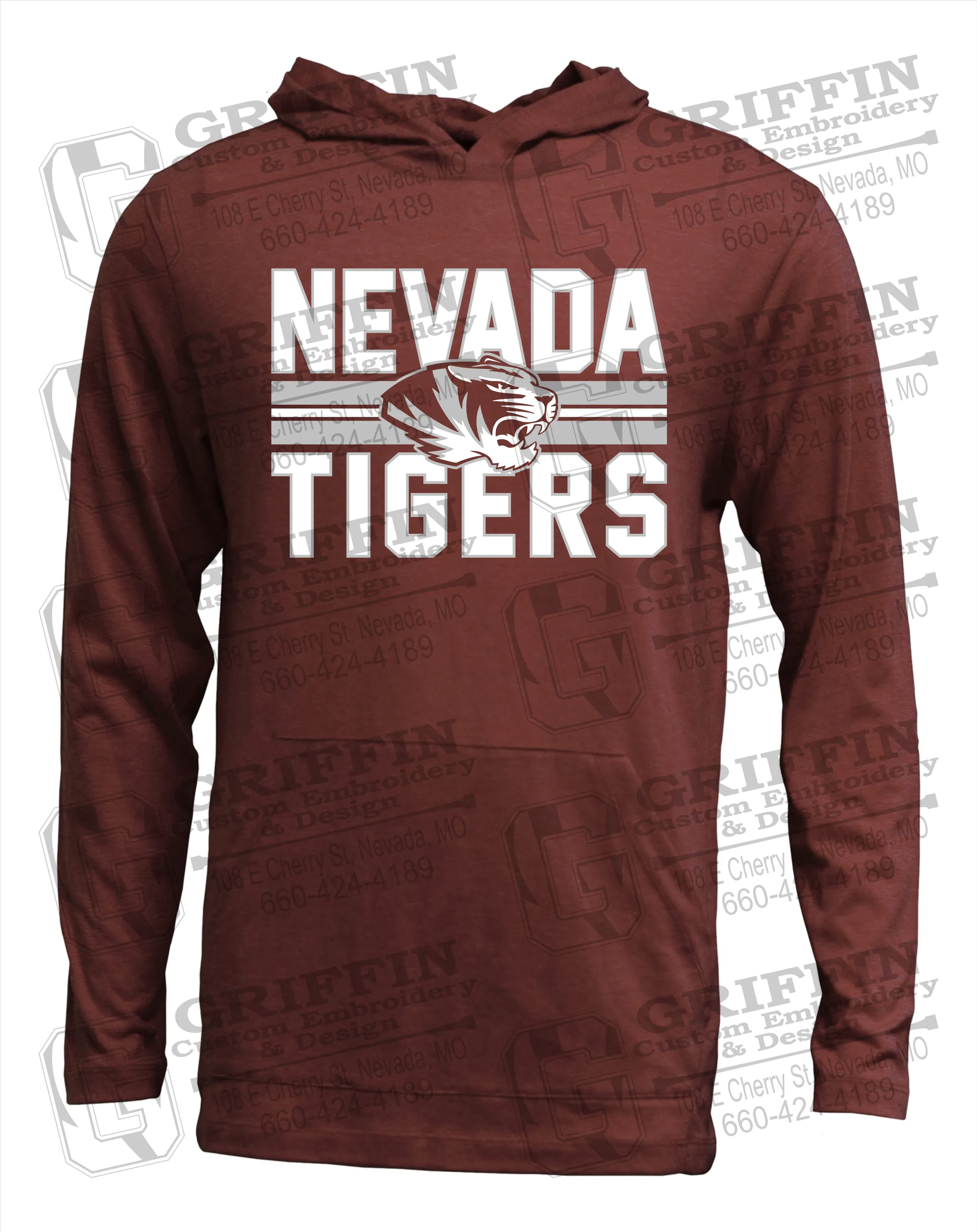 Soft-Tek T-Shirt Hoodie - Nevada Tigers 23-M