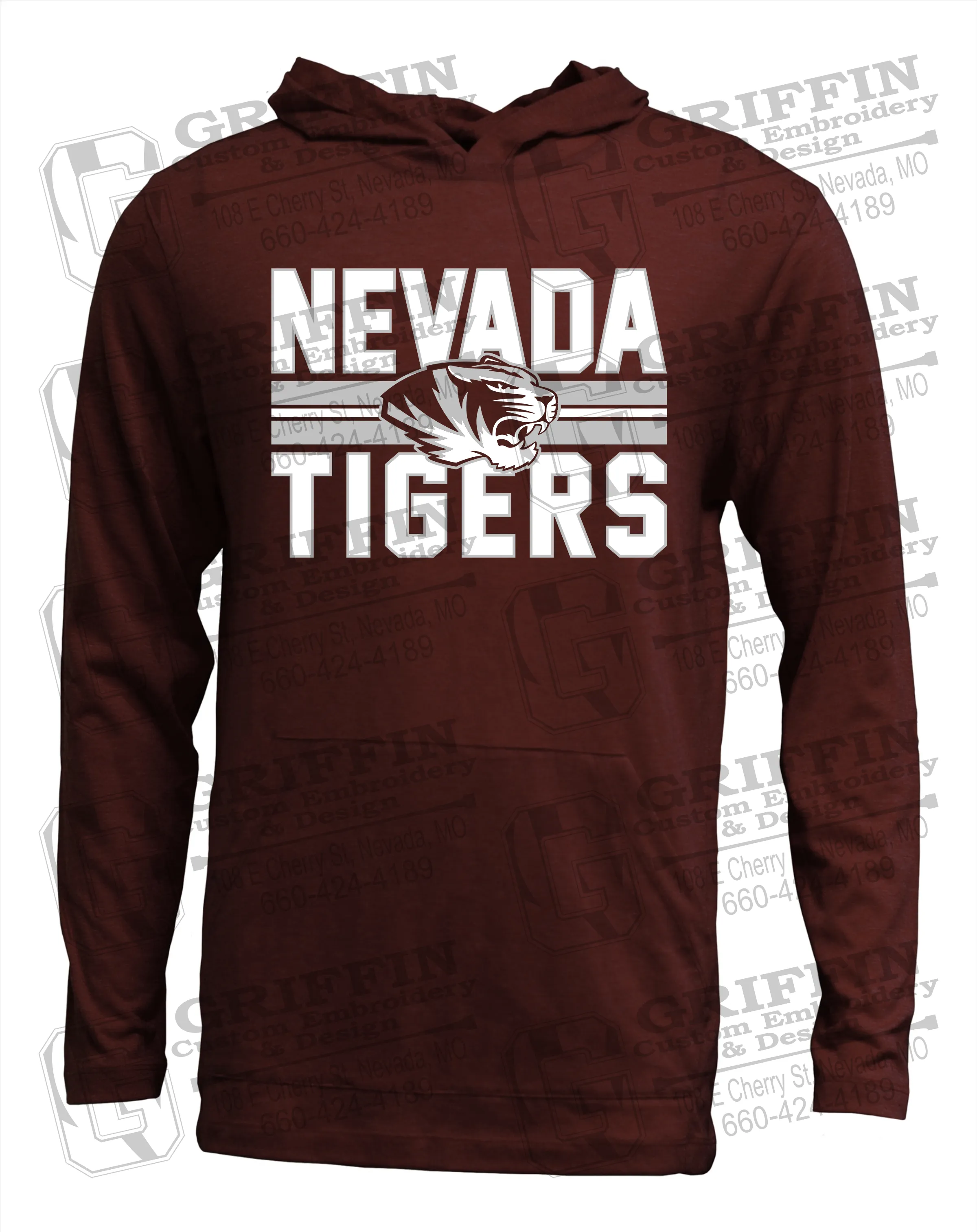 Soft-Tek T-Shirt Hoodie - Nevada Tigers 23-M