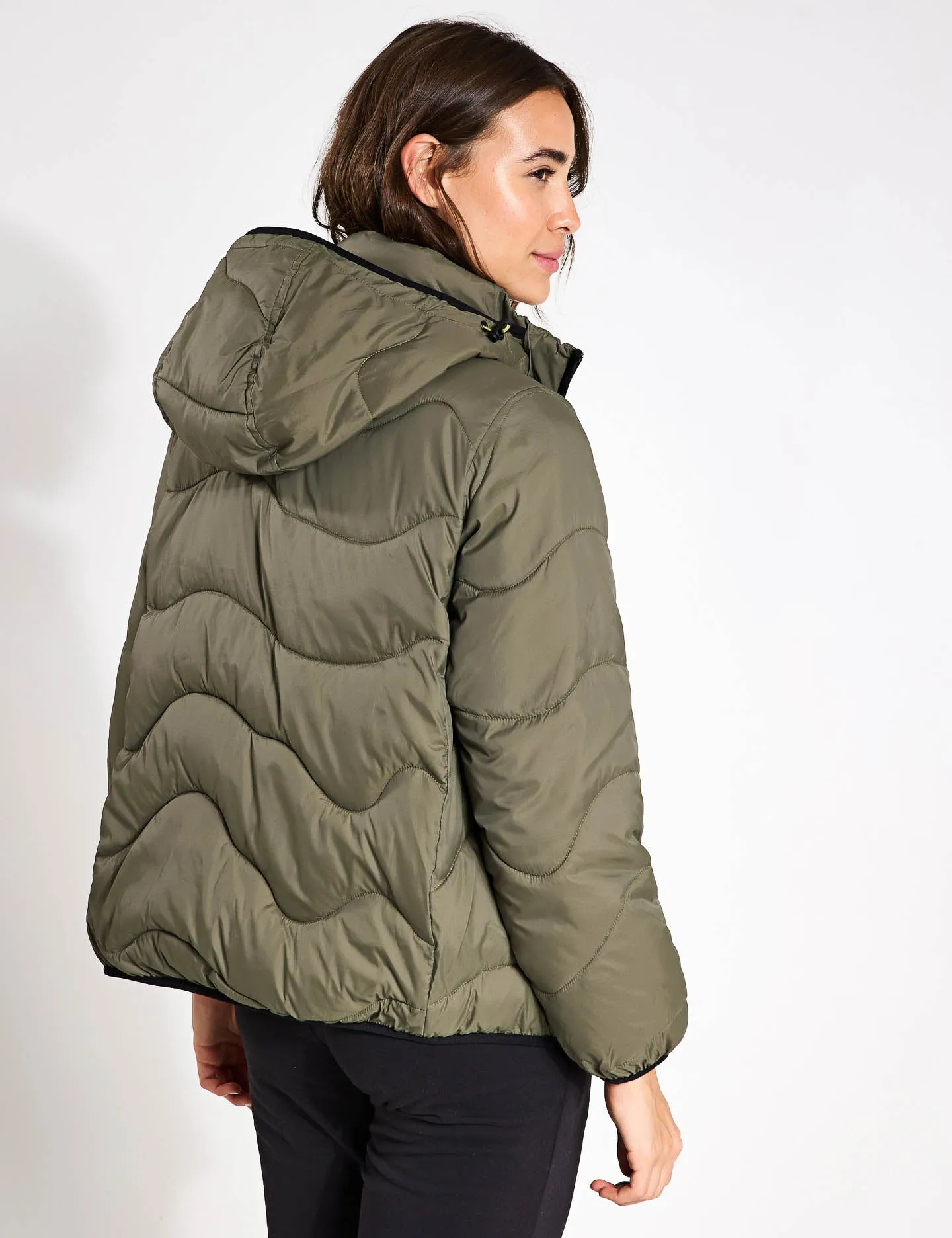 Stormwear Quilted Hooded Puffer Jacket - Dark Khaki