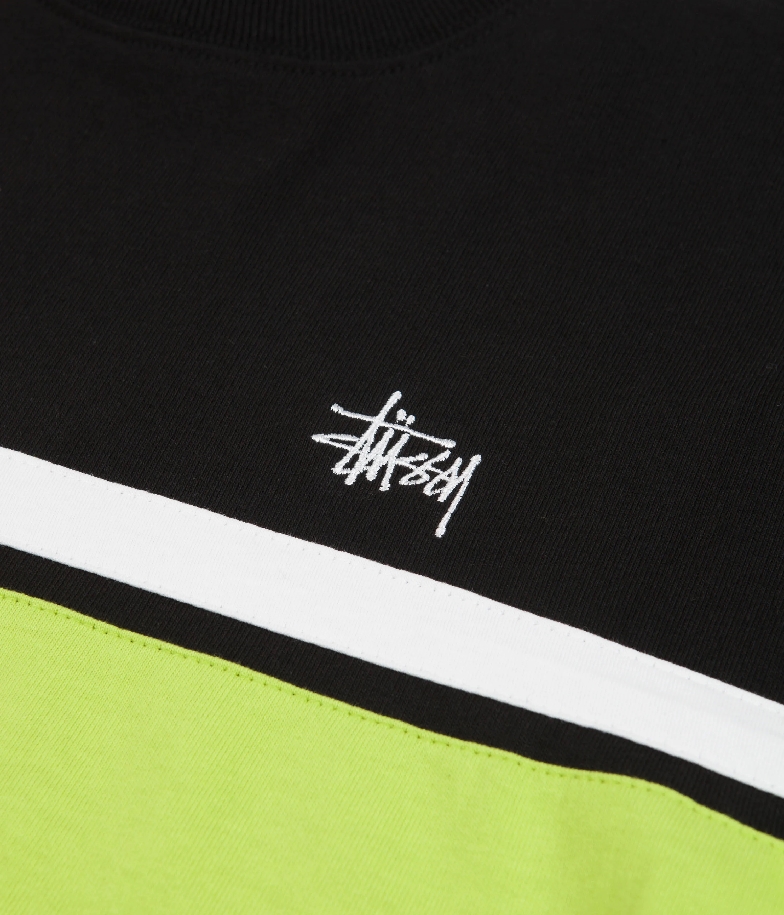 Stussy Color Block Long Sleeve T-Shirt - Black