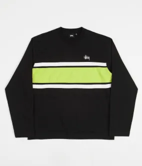 Stussy Color Block Long Sleeve T-Shirt - Black