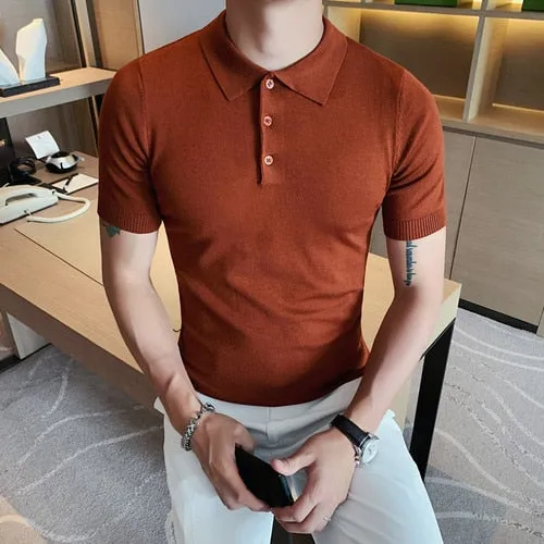 Summer Cotton Short-Sleeve Polo T-Shirt