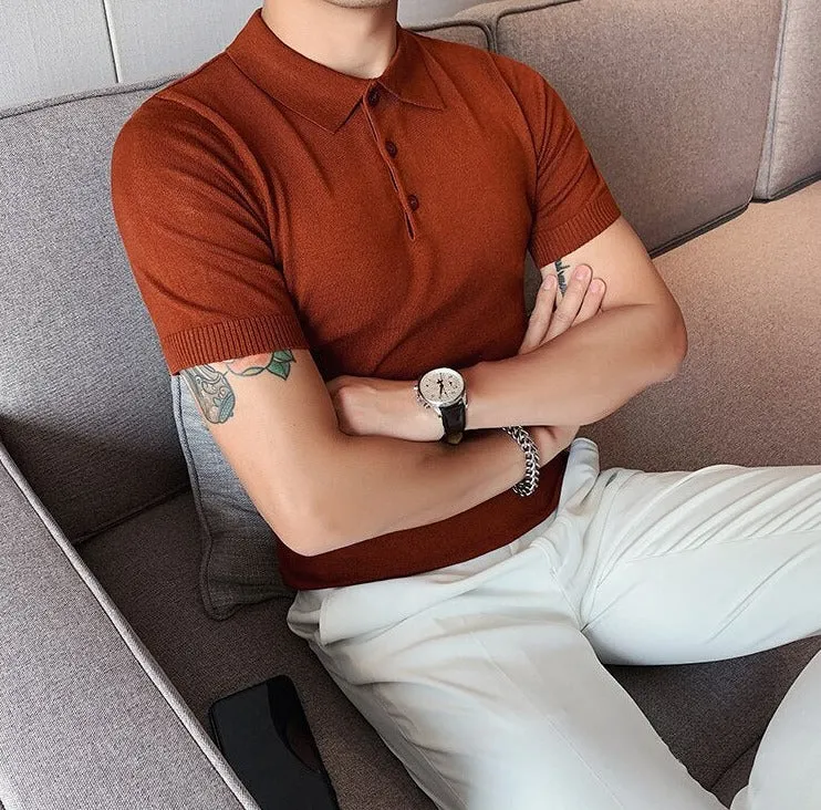 Summer Cotton Short-Sleeve Polo T-Shirt