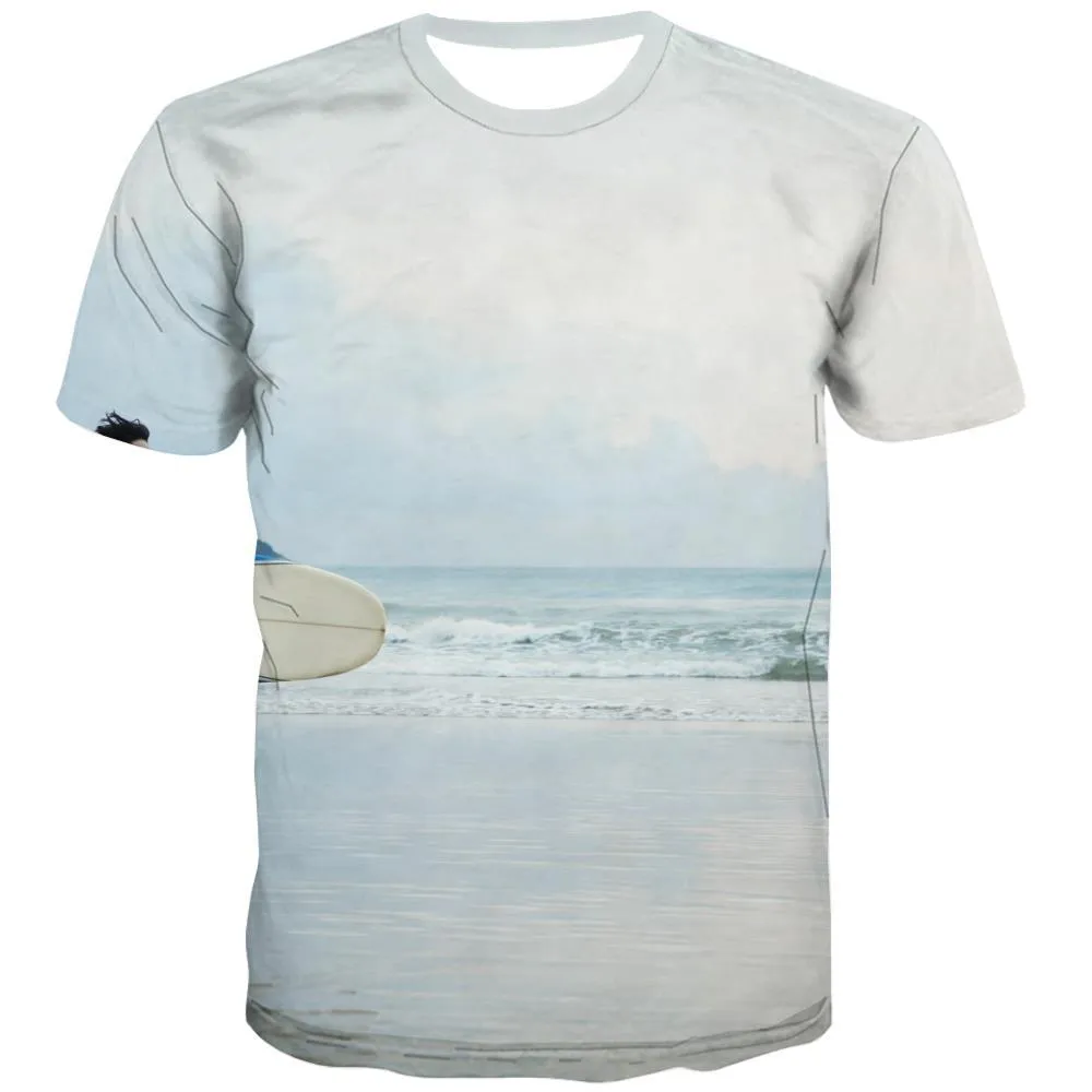 surf T-shirt Men The sea T-shirts Graphic sport Tshirt Anime Cool T-shirts 3d